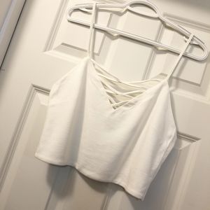 NWT Forever 21 Ivory Crop Top SZ XL